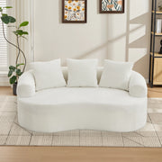 Divanetto Curvo con Cuscini ¨C MINIMAL ¨C Chenille, 2 Posti, Senza Montaggio