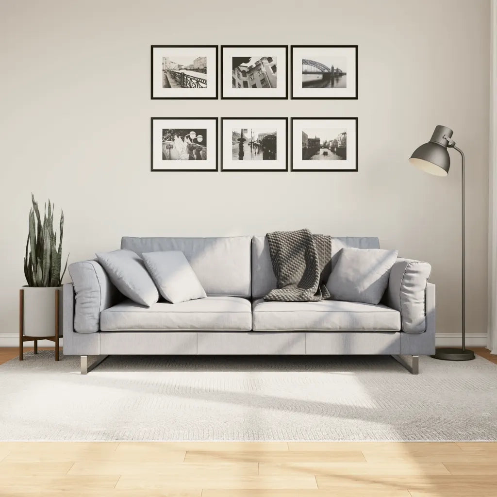 Tappeto del soggiorno | Tappeto IZA a Pelo Corto Aspetto Scandinavo Crema 160x230 cm