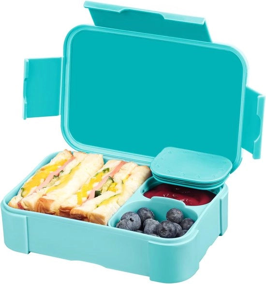 Tazza per Frutta per Bambini - Scatola per Pic-nic Lekvrije con Cestelli, Bento Box e Snackbox - 900 ml in Verde