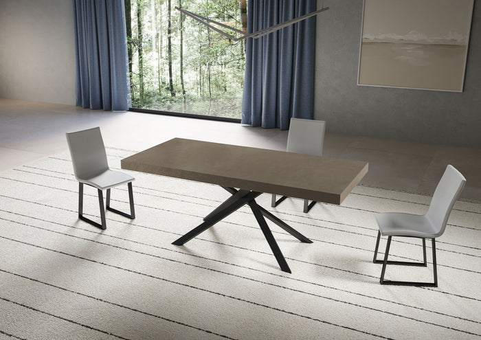 Tavolo Allungabile 180/284x90 cm Niket Tortora Gambe Antracite