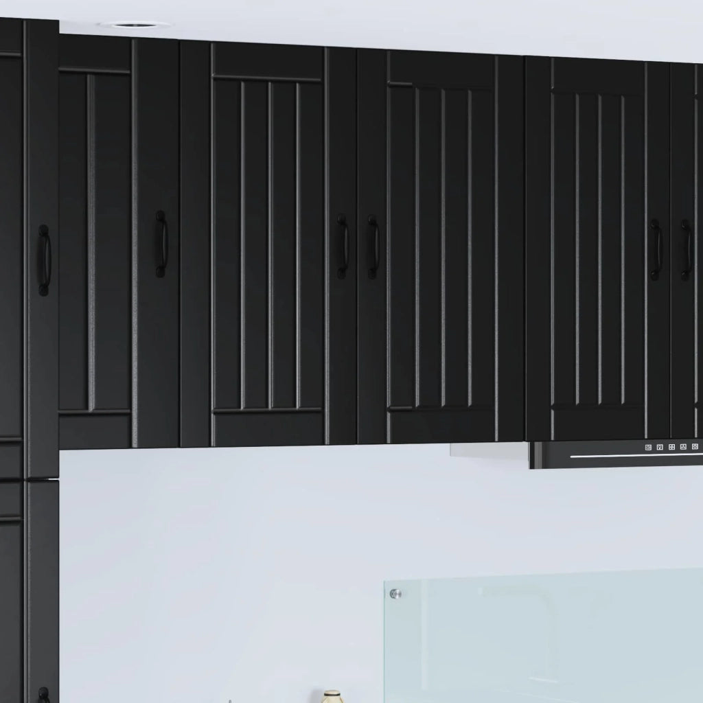 Pensile da cucina | Armadietto a muro LUCCA Nero 80 x 31 x 80 cm