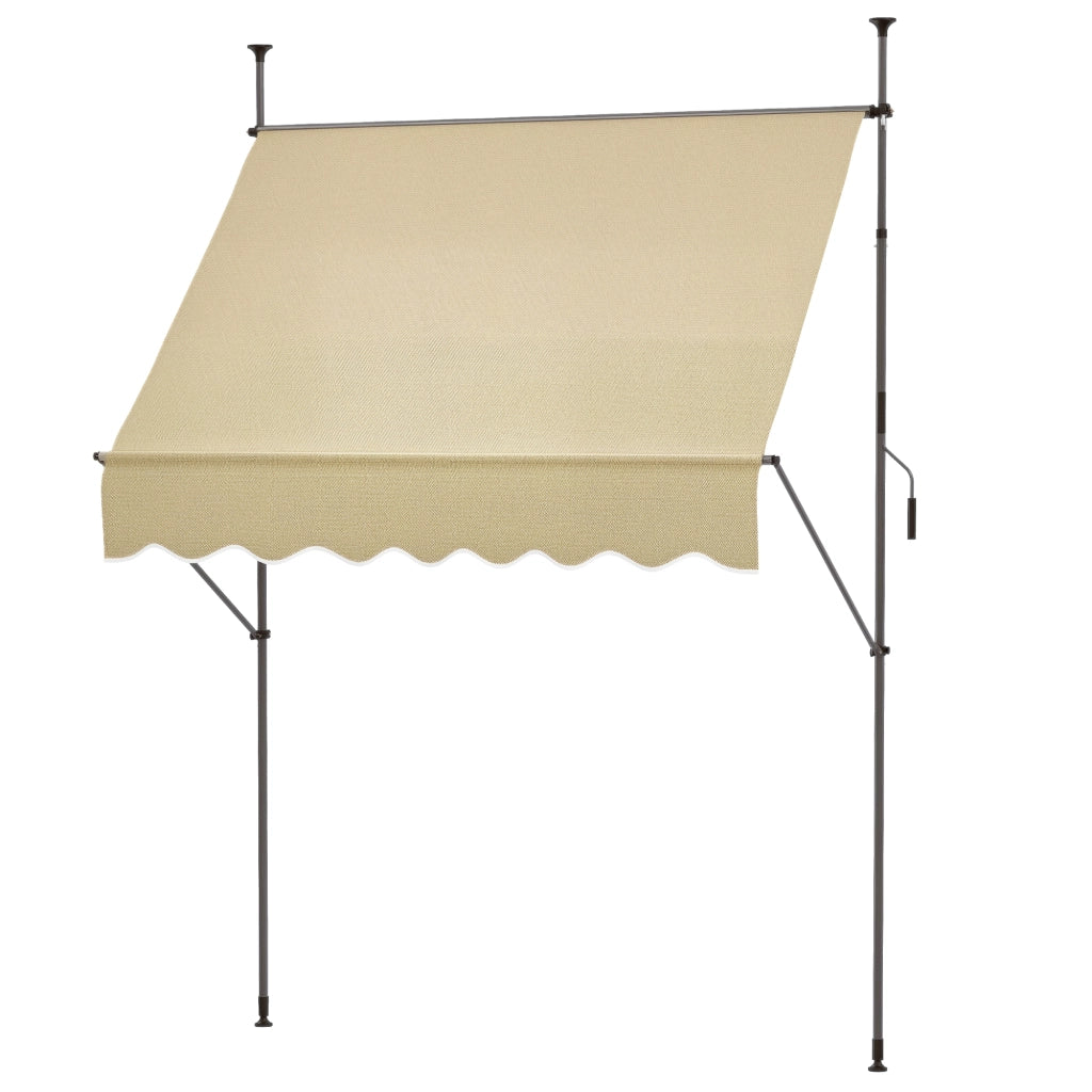 Toldo Retrattile Manuale con Manovella ¨C zephmum ¨C Beige 200x120 cm