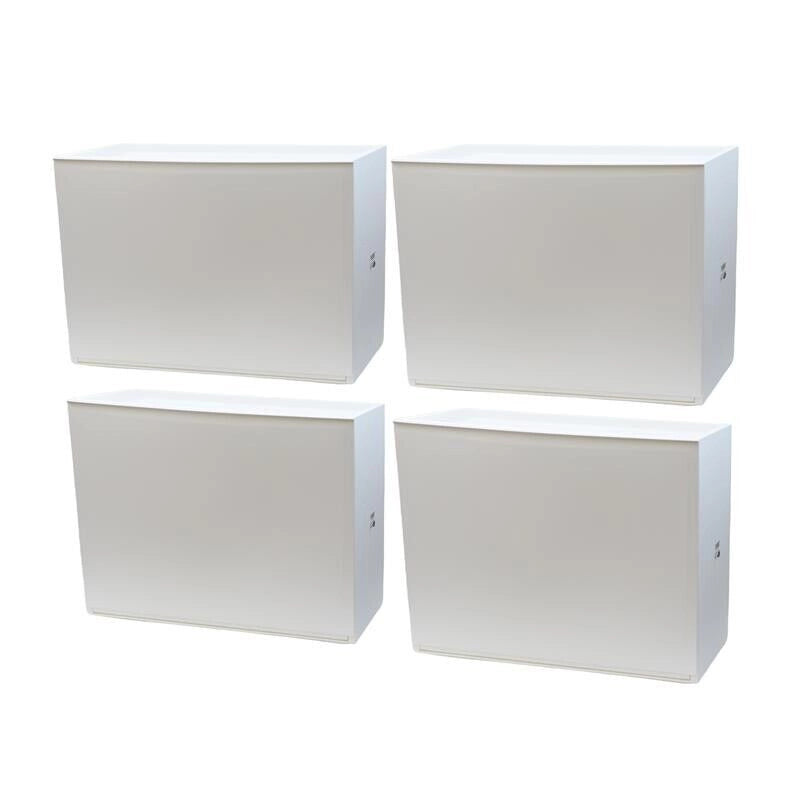 SET 4 SCARPIERE IN PROPILENE 51 X 17 X H39 CM COMPONIBILI IMPILABILI BIANCHE