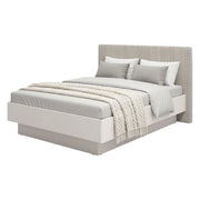 Letto Matrimoniale Ragogna, Letto Matrimoniale Testiera Imbottita Effetto Velluto, Grigio Tortora
