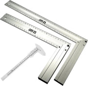 Set di angolazione per carpenteri - 300 mm 400 mm - angolo di urto - 30 cm 40 cm - sega a morsi in alluminio - inclusa guida scorrevole 150 mm
