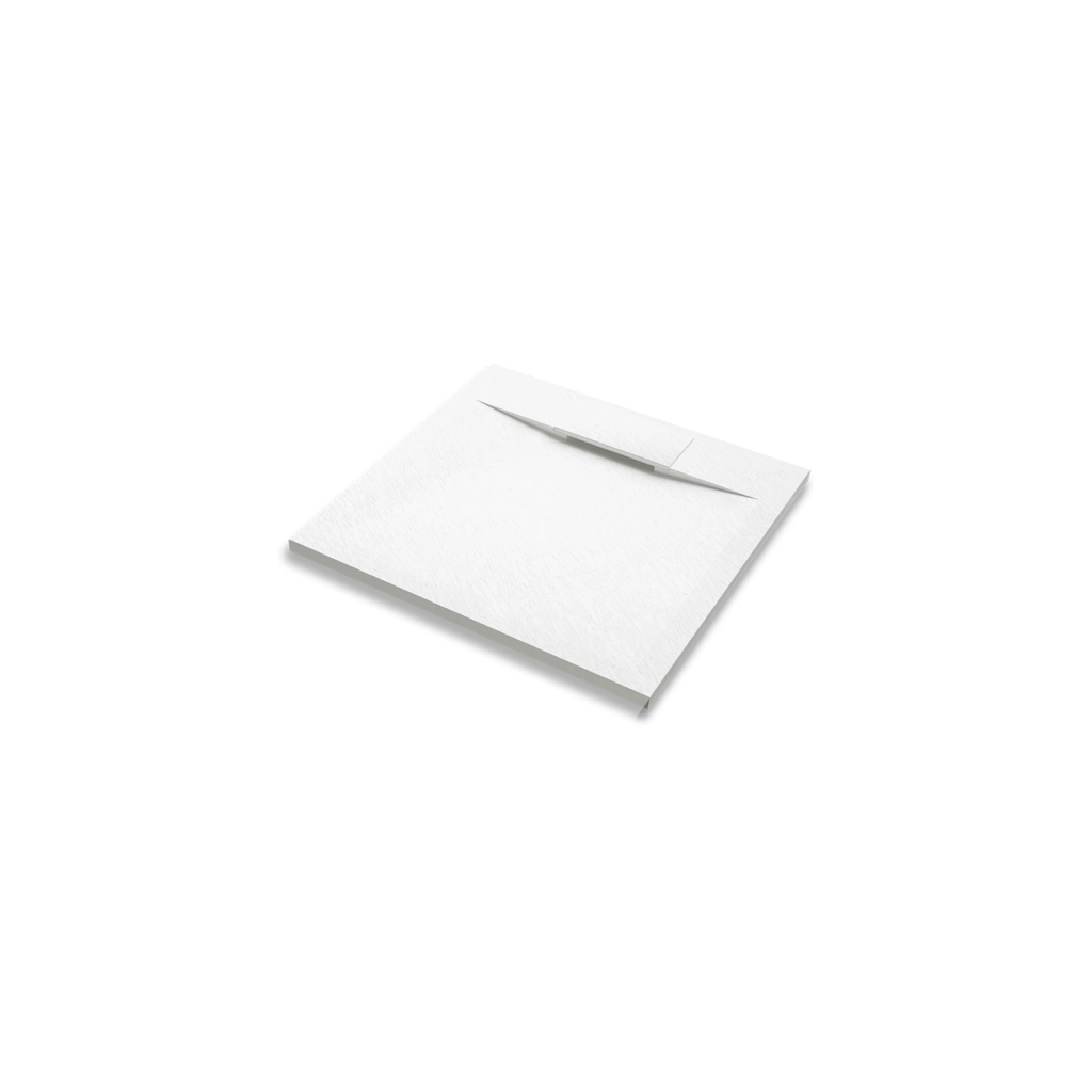 Piatto doccia 80x80 effetto pietra colore bianco | Cosmos