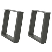 vidaXL Gambe per Tavolino da Caffè a Forma di U 2 pz Antracite 50x(42-43) cm Acciaio