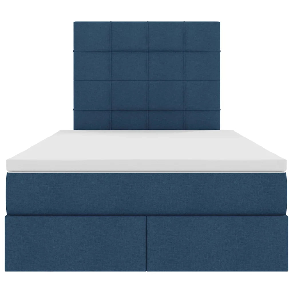 Letto con contenitore e materasso Blu 120 x 200 cm Poliestere