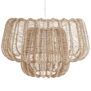 Lampadario in corda di carta beige Stile naturale japandi soggiorno salotto elegante