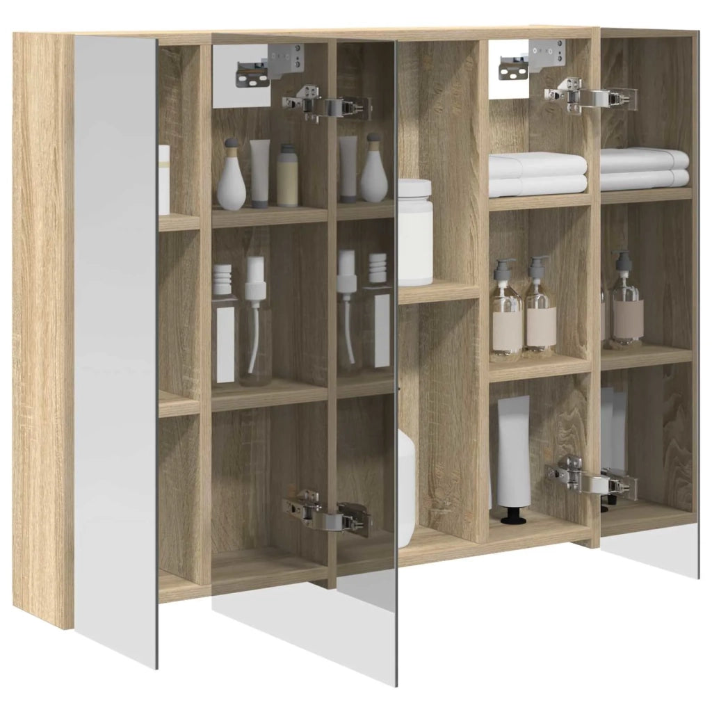 Mobiletto per specchio da bagno Rovere Sonoma 80 x 14.5 x 70 cm