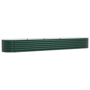 Fioriera rialzata moderna e minimalista per giardino o patio 400 x 80 x 44 cm acciaio verde 02_0058907