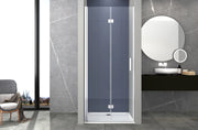 Box doccia 80 cm apertura a SOFFIETTO nicchia H200 cm cristallo 6mm profilo CROMATO LIAM