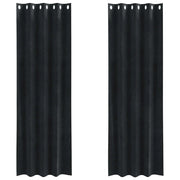 Tende Oscuranti | Tende Blackout 2 pz Nero 140 x 225 cm Velluto