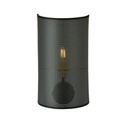 Applique ASTON in acciaio nero con dettagli oro