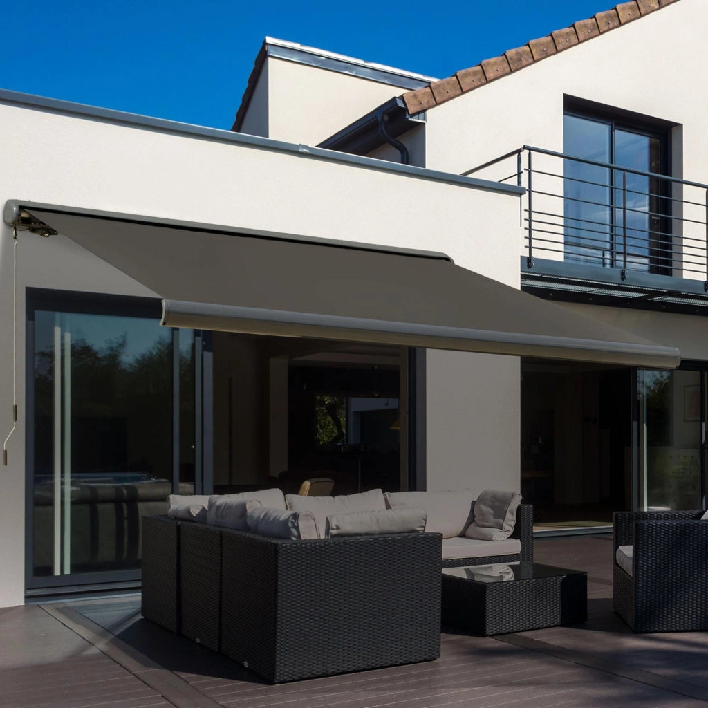 Tenda da sole elettrica ¨C zephmum ¨C grigio scuro, metallo, 300x250 cm