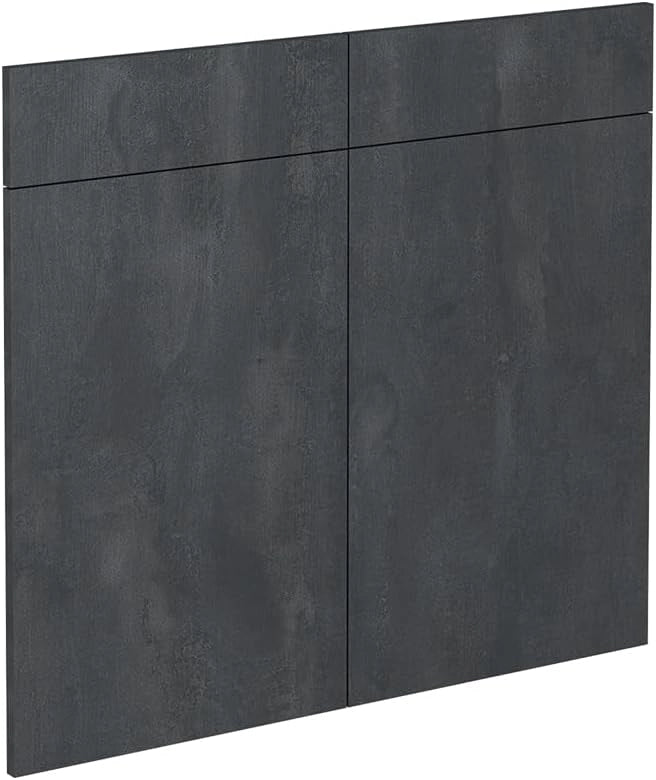 Frontale cucina R-Line, Calcestruzzo nero, 79.2 x 70.8 cm frontale del mobile per mobile base con cassetti