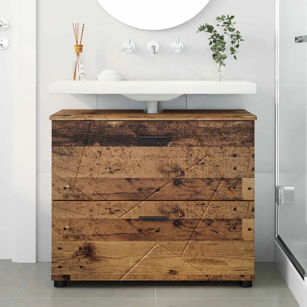 Mobile da Bagno con cassetto Legno vecchio 76,5 x 35 x 64 cm 883302