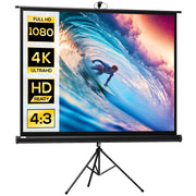 Schermo di proiezione portatile 84 pollici 4K HD 4:3 con treppiede ¨C zephmum ¨C per interni ed esterni