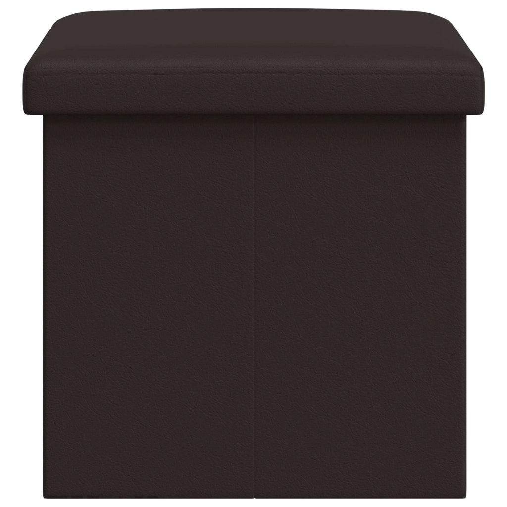 Panchina di stoccaggio pieghevole Marrone PVC 42045235