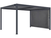 Pergola bioclimatica "Windsor" con tenda in alluminio - 3 x 4 m - Grigio