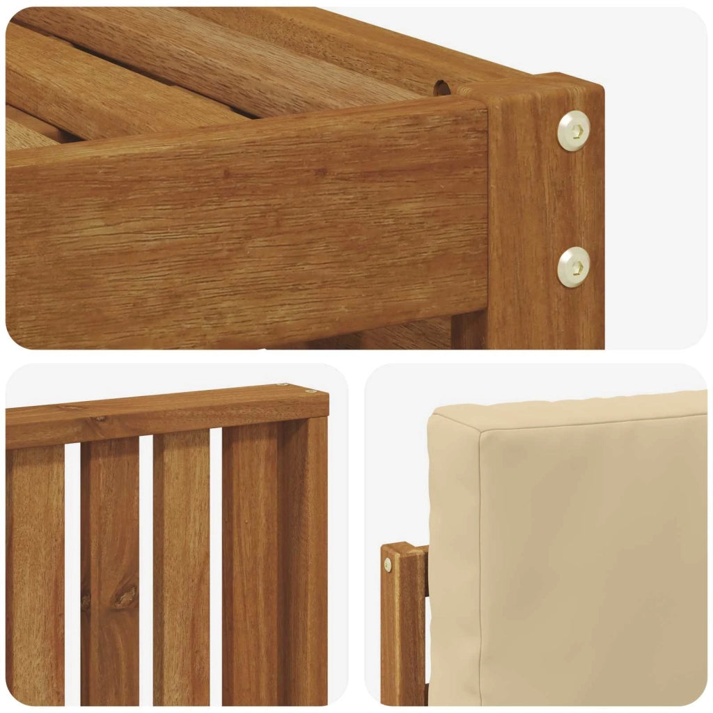 Set di divani da esterno 4 pz Naturale e Beige 3374608