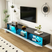 Mobile TV bicolore - Xylo - 180cm LED 16 colori fissaggio a muro