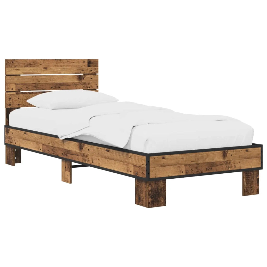 Struttura letto con testata Legno antico 80 x 200 cm 8009091