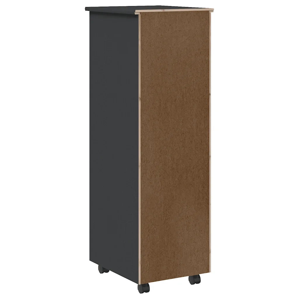 Mobiletto con cassetti e ruote pratico design moderno stile ufficio 34 x 39 x 103 cm realizzato in legno di pino grigio 02_0047164