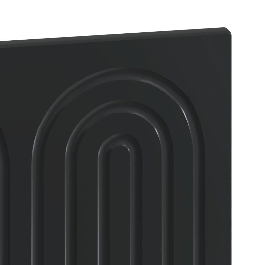 Testiera da Muro ALKMAAR Nero Legno ingegnerizzato 896266