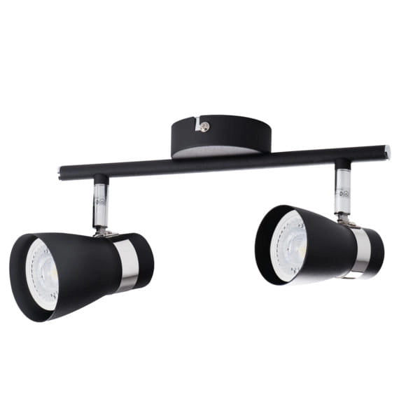 Kanlux ENALI 28763 plafoniera 2 spot GU10 nero/cromo
