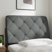 Cuscino Testiera Grigio Scuro 90 cm in Tessuto CFW7600175