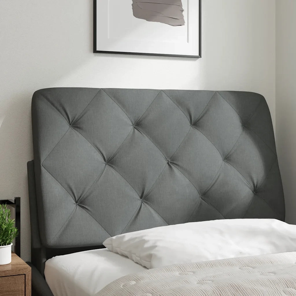 Cuscino Testiera Grigio Scuro 90 cm in Tessuto CFW7600175