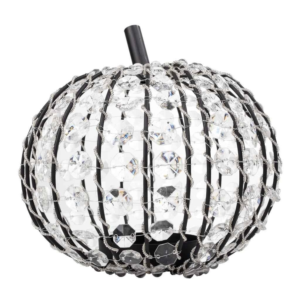 Lampada in metallo e perle in vetro acrilico 23x23x23h