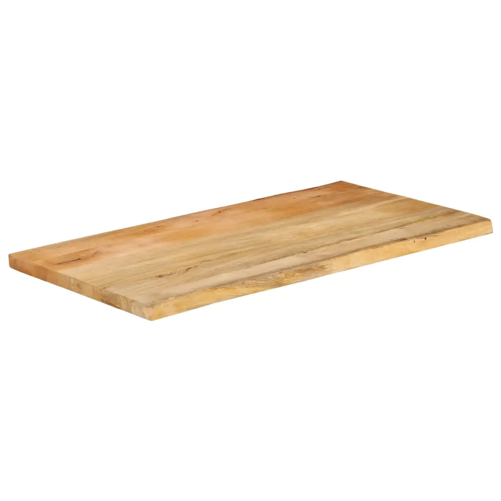 Piano Tavolo 110x60x2,5 cm Bordi Vivi in Legno Massello Mango 370719