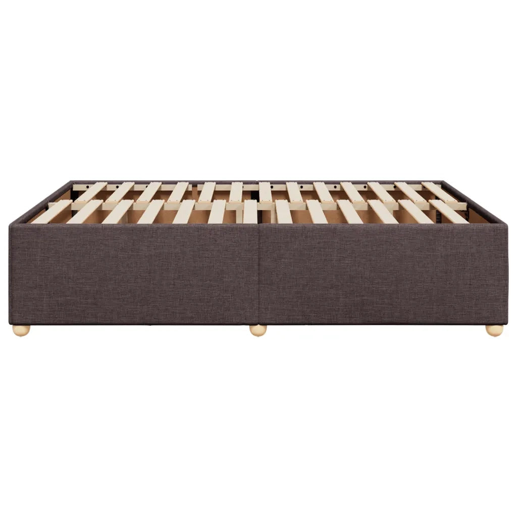 Giroletto senza Materasso-Struttura Letto Marrone Scuro 140x200 cm Tessuto 594101