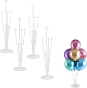 Set di palloncini da tavolo - decorazioni per feste - 6 pezzi - trasparente - plastico - ideale per ogni festa