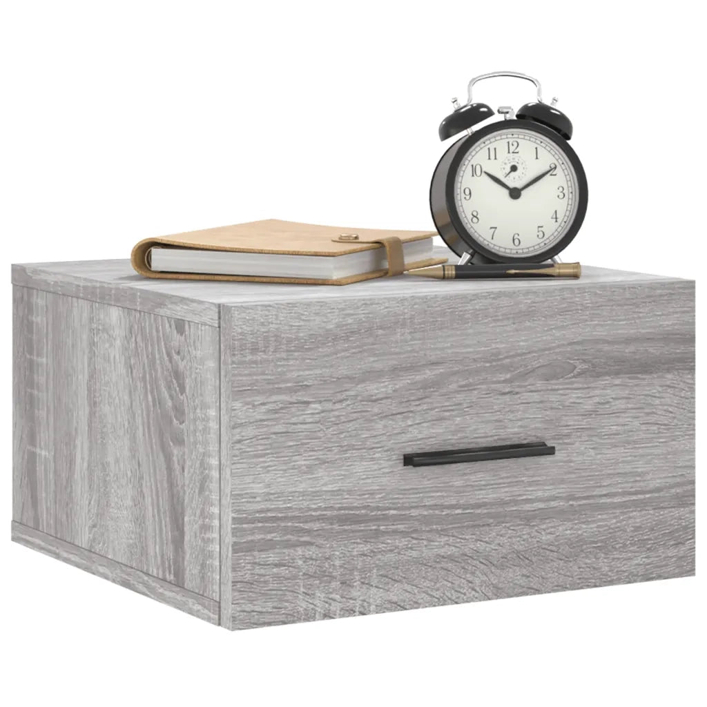 vidaXL Comodino a Muro Grigio Sonoma 35x35x20 cm