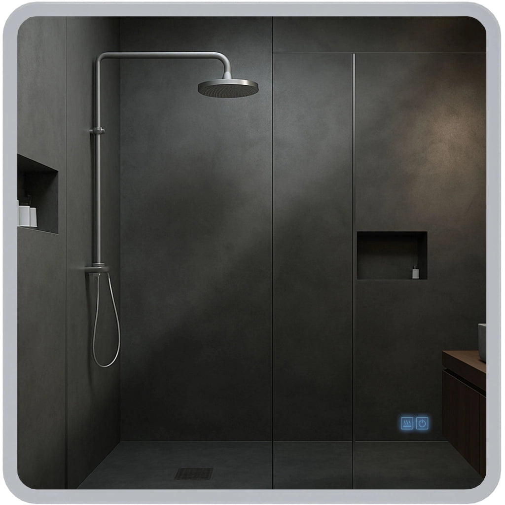 Badspiegel Jericho 80x80 mit Bluetooth