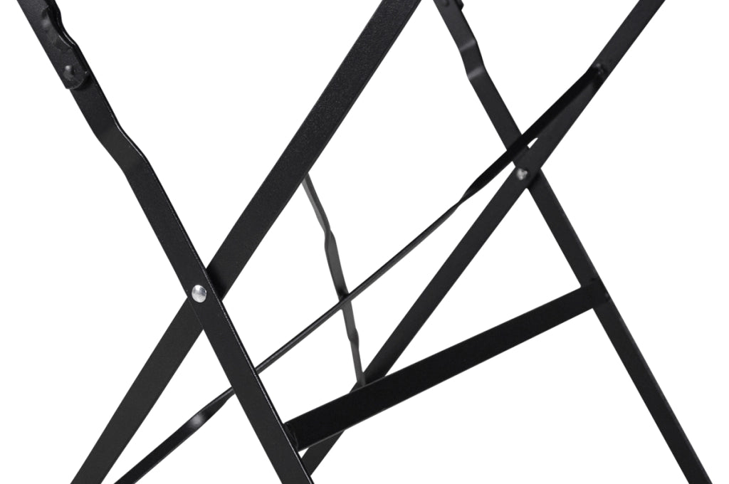 Tavolo pieghevole in metallo nero, tavolo richiudibile 70x70 cm - Sorrento - TQ10-7.7SOPI