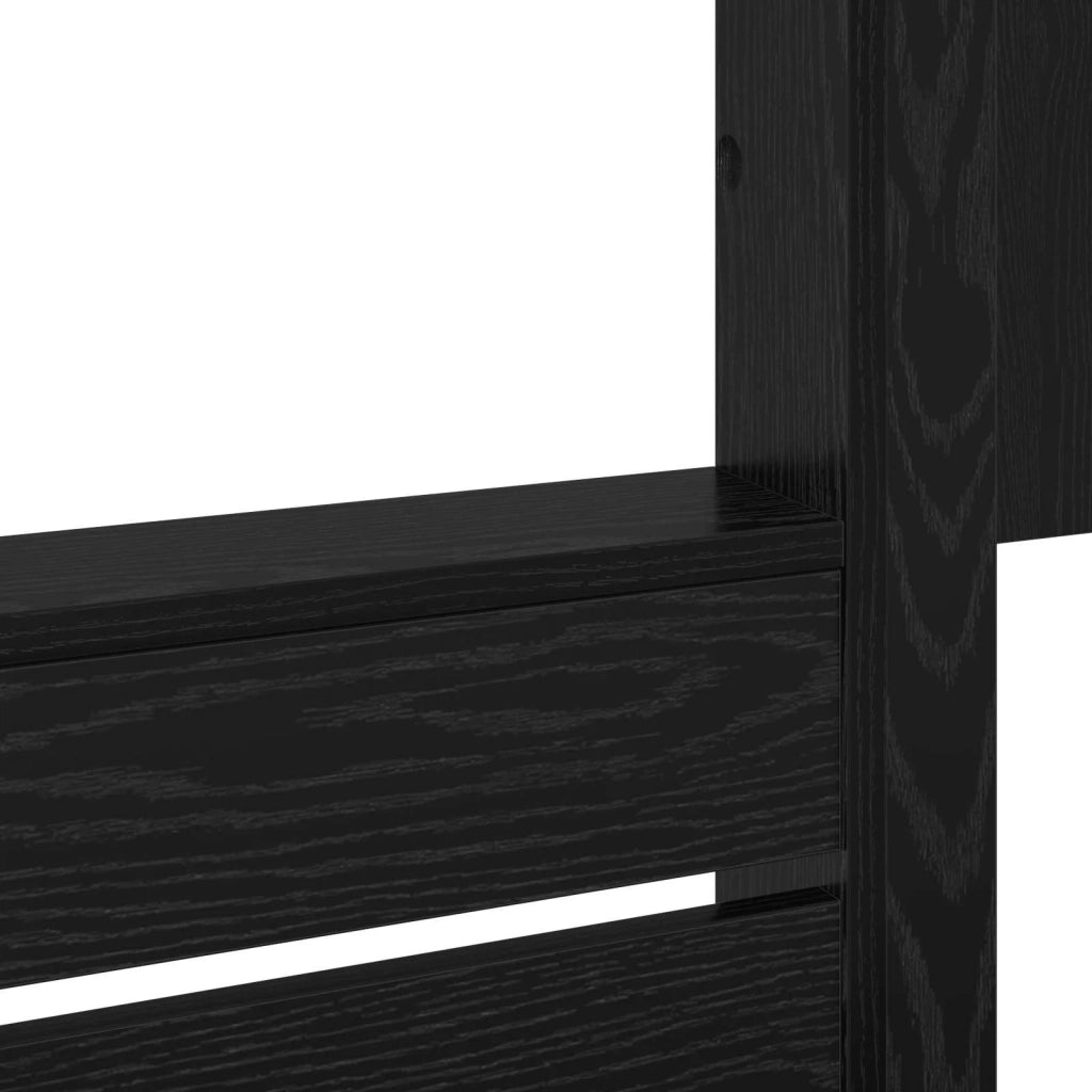 Letto a Castello per Bambini Rovere Nero 100 x 200 cm 3410500