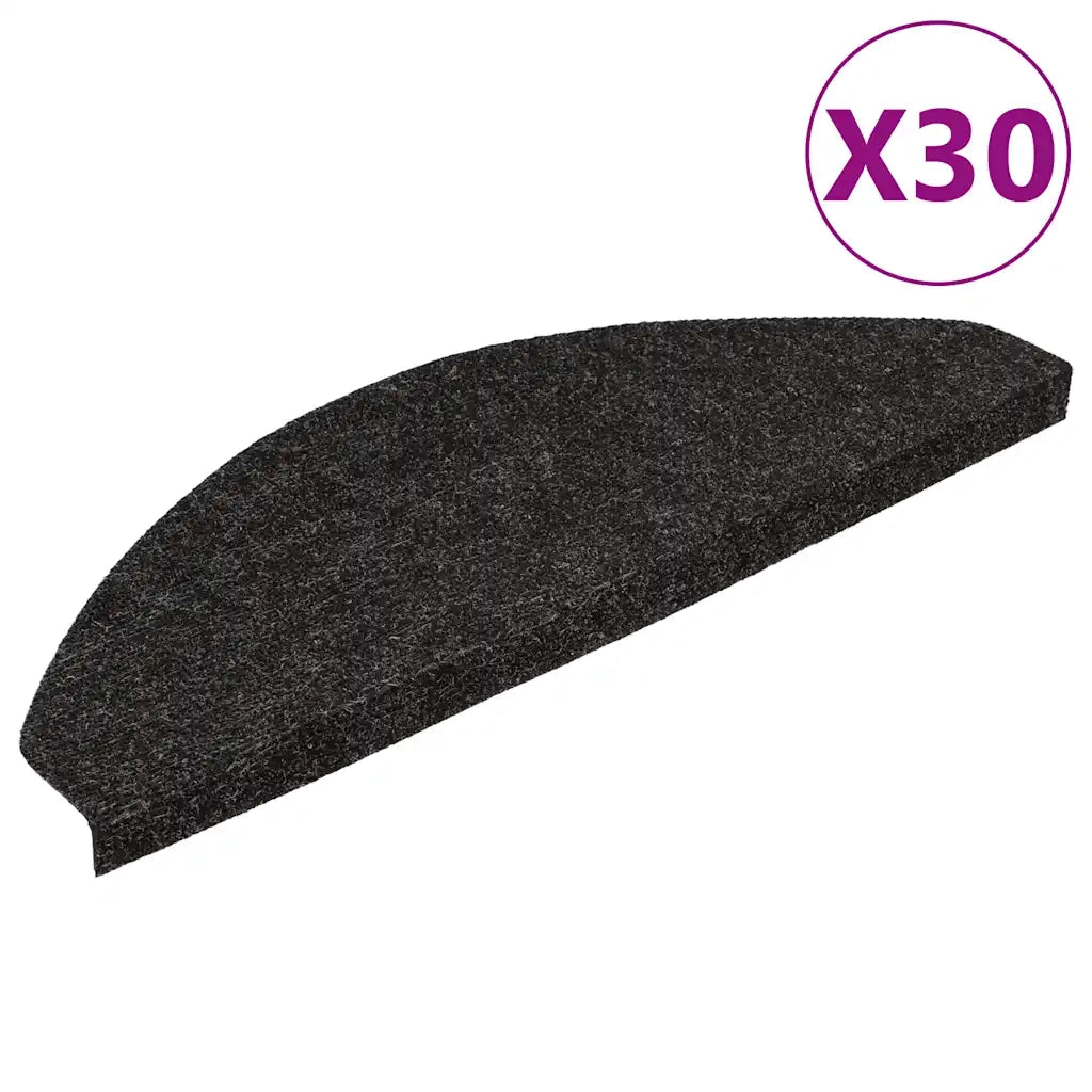 Tappetini Autoadesivi per Scale 30 pz Neri 56x17x3 cm 3365905