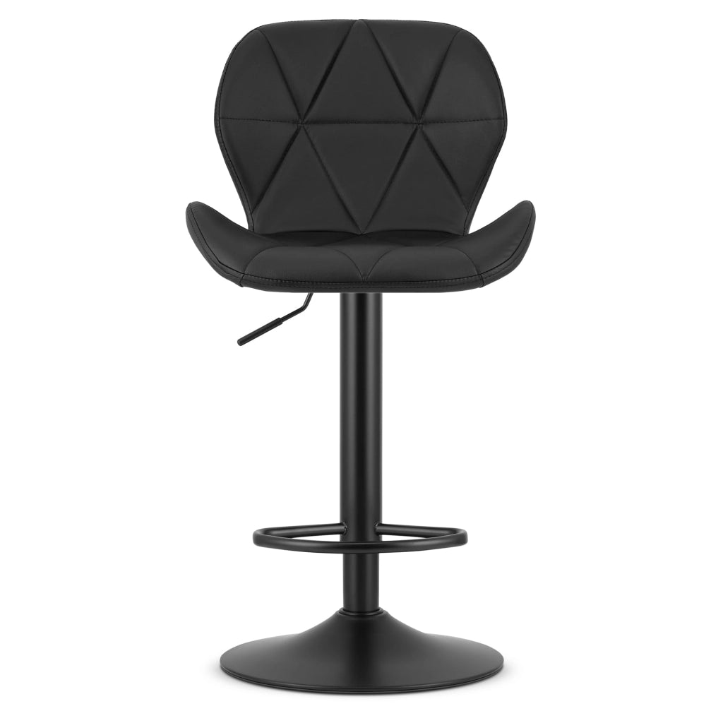 Sgabello VALORA WEST - Ecopelle nera, versatile per soggiorno x 2