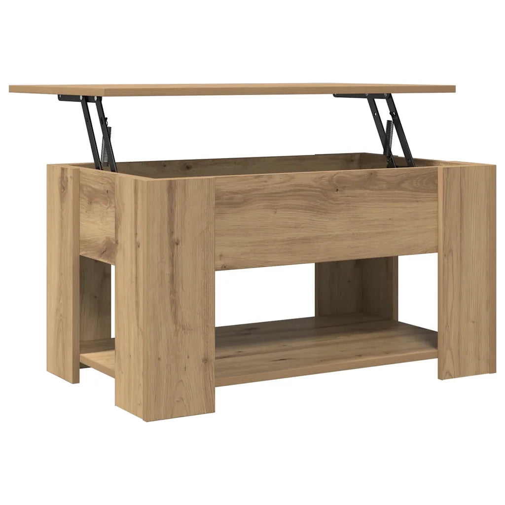 Tavolino da Salotto Rovere Artigianale 79x49x41 cm Truciolato