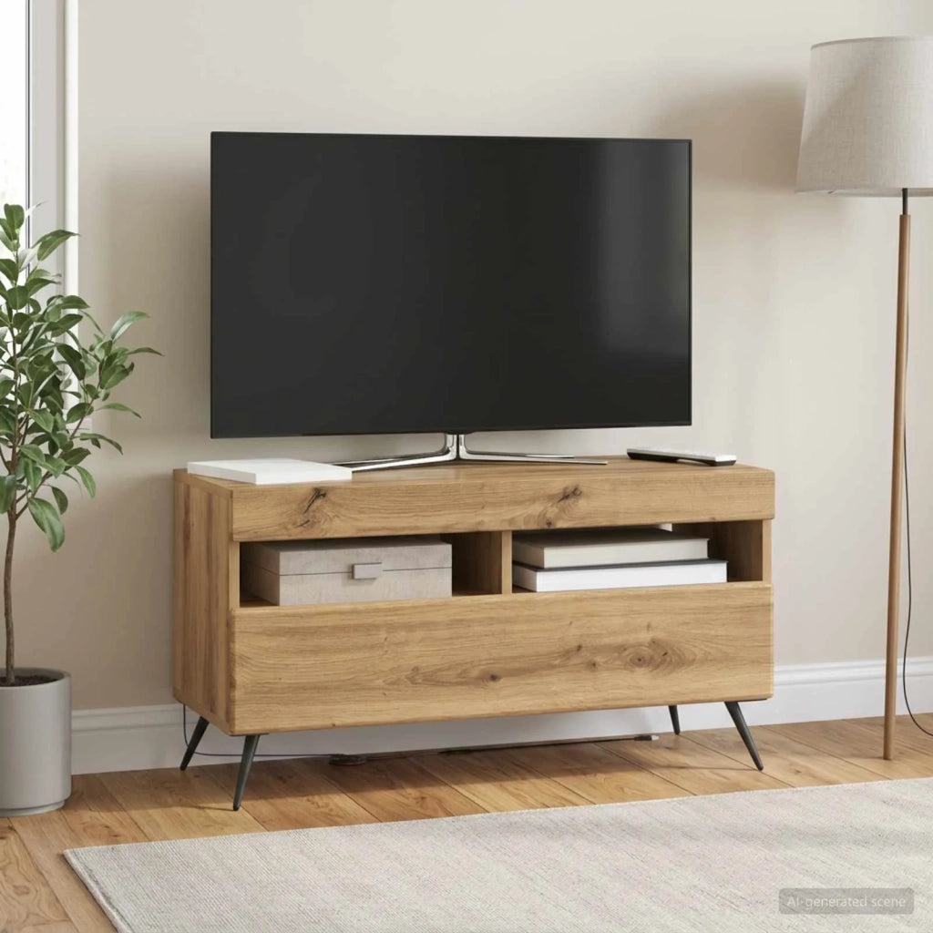 Mobile TV LED Rovere Artigianale Legno ingegnerizzato 897664