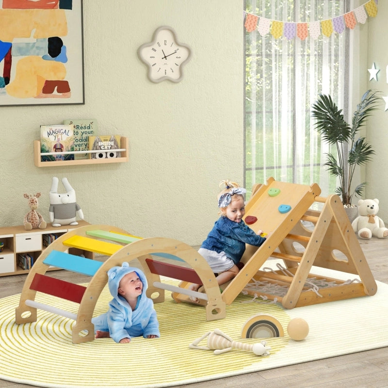 STRUTTURA DA ARRAMPICATA INDOOR 7 IN 1 Multicolore in legno