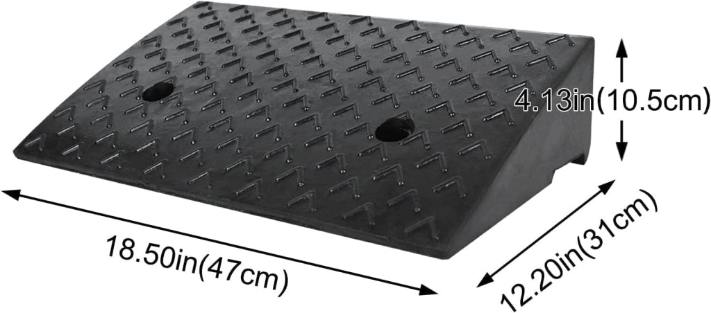Set di 4 rampe per soglia in gomma, 10 cm, portatili, con superficie antiscivolo, per auto, sedia a rotelle
