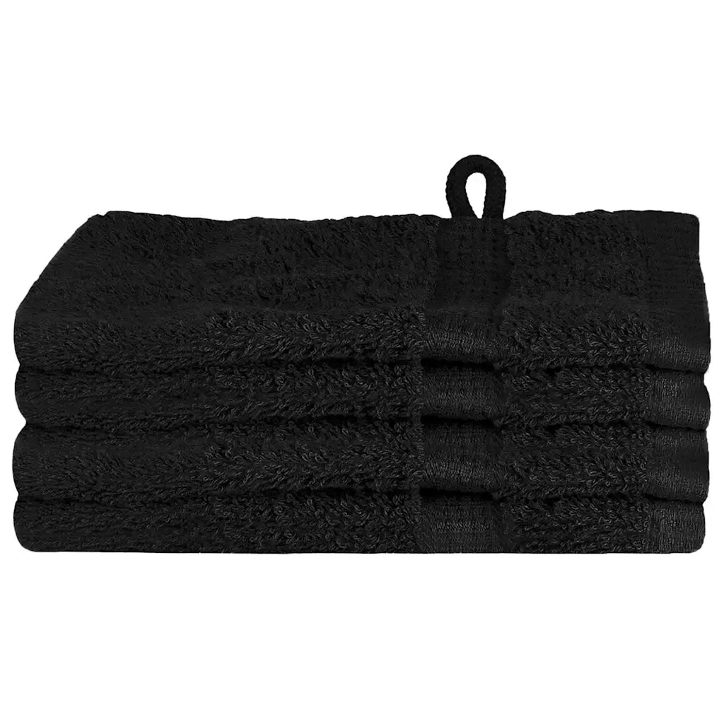 vidaXL Panni per il viso SOLUND 4 pcs Nero Cotone