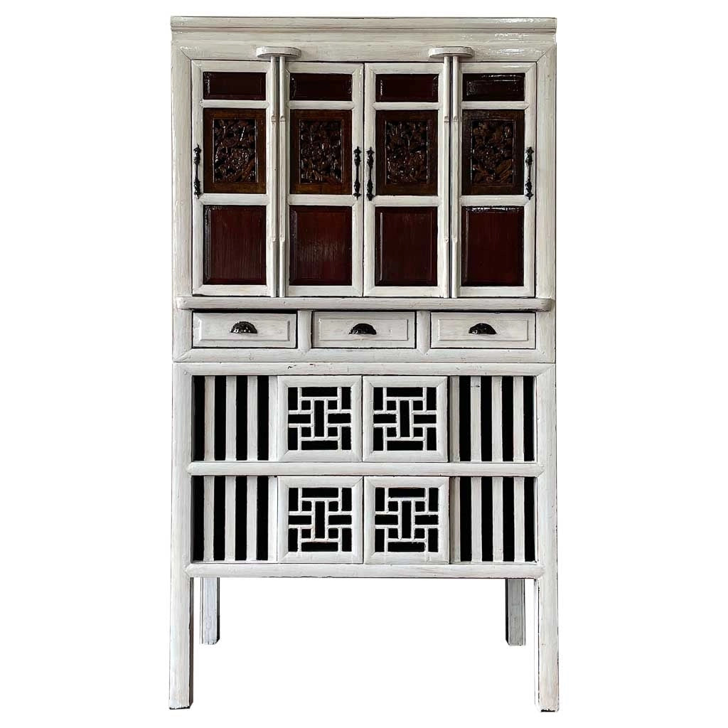 Armadio in legno bianco 96x42x175h