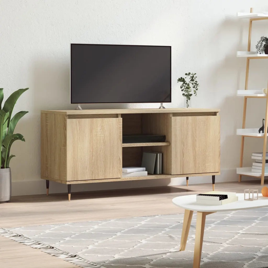 Mobile Porta TV Rovere Sonoma 104x35x50 cm in Legno Multistrato 827007