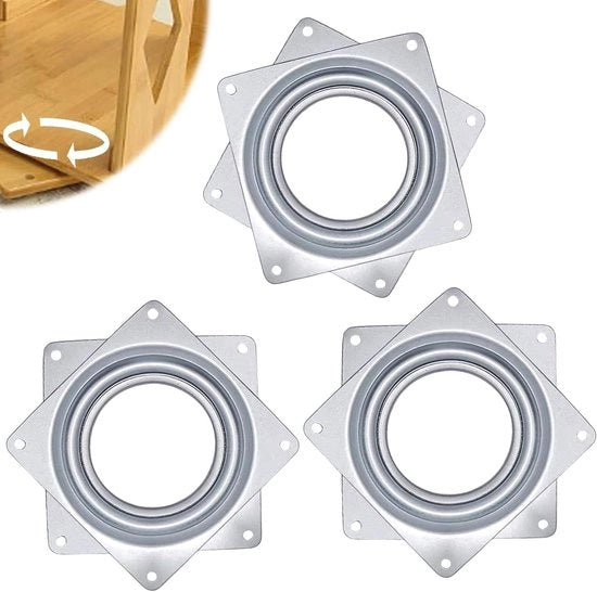 Draaibeslag a 360 gradi per 3 pezzi - piatto di rotazione per mobili - display, tavolo da pranzo, tv, segreteria (10 cm) elettrico